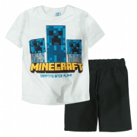 Παιδικό σετ Online για αγόρια Minecraft άσπρο καλοκαιρινά σετάκια οιικονομικά προσφορά ελληνικά φτηνά ετών Online