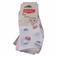 3 Βρεφικές κάλτσες για κορίτσια Cat καθημερινές μηνών εποχιακές online  (1)