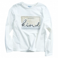 Παιδική μπλούζα Mayoral για κορίτσια Bind άσπρο λεπτή επώνυμη κοριτσίστικη μοντέρνα ετών online (1)