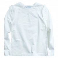 Παιδική μπλούζα Mayoral για κορίτσια Flystrass άσπρο μοντέρνο κοριτσίκο επώνυμο για γιορτές με στρας ετών Online (1)
