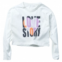 Παιδική μπλούζα Name it για κορίτσια Love story άσπρο καθημερινές εποχιακές ετών επώνυμες online  (1)