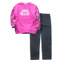 Παιδικό σετ φόρμας ΝΕΚ για κορίτσια Happy mode φούξια μοντέρνο κοριτσίστικό ζεστό για το σχολείο ετών online (7)