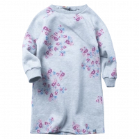 Παιδικό φόρεμα ΑΚΟ για κορίτσια Flowers γκρι σχολείο ανετο λουλούδια χειμωνιάτικο ετών online (1)