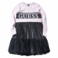 Παιδικό φόρεμα Guess για κορίτσια Fabrique ροζ 