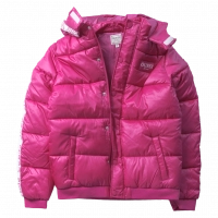 Παιδικό μπουφάν Guess για κορίτσια Gloy φούξια online επώνυμο ζεστό κουκούλα σχολείο χειμωνιάτικο άνετο ετών (1)
