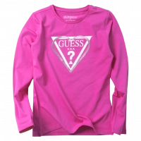 Παιδική μπλούζα GUESS για κορίτσια Heart φούξια ανοιξιάτικη φθινοπωρινή επώνυμη σχολείο καθημερινή βόλτα ετών online (1)