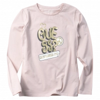 Παιδική μπλούζα GUESS για κορίτσια Peace & Heart ροζ online σχολείο καθημερινή βόλτα ανοιξιάτικη φθινοπωρινή επώνυμη ετών (1)