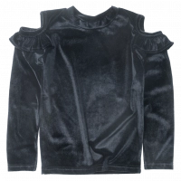 Παιδική μπλούζα Serafino για κορίτσια Lila μαύρο χειμωνιάτικο βελόυδινο χειμωνιάτικο ζεστό άνετο βόλτα ετών online (1)