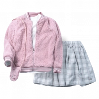Παιδικό σετ Εβίτα για κορίτσια Friendly ροζ επώνυμα σετάκια με φούστα εντυπωσιακά χειμερινά online  (1)