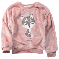 Παιδική μπλούζα New College για κορίτσια Stay Pawsitive ροζ σχολείο καθημερινή ζεστή άνετη χειμωνιάτικη γούνινη ετών online (1)
