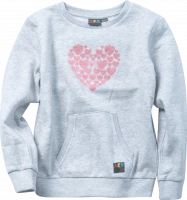 Παιδική μπλούζα AKO για κορίτσια Hearts γκρι χειμωνιάτικο ζεστό καθημερινό σχολείο οικονομικό άνετο ετών online (1)