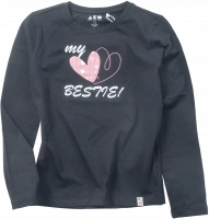 Παιδική μπλούζα AKO για κορίτσια My Bestie μαύρο λεπτή ανοιξιάτικη φθινοπωρινή σχολείο καθημερινή ετών online casual (1)