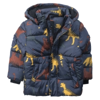 Παιδικό μπουφάν  Name It για αγόρια Donous ανθρακί μοντέρνο χειμερινό ζεστό αγορίστικο με δεινόσαυρους ετών  (1)
