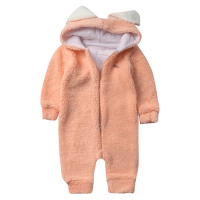 Βρεφικό φορμάκι εξόδου Online για μωρά LittleCutie σομόν ζεστό γούνινο χειμωνιάτικο μηνών online (1)