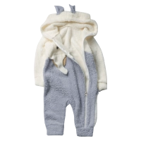 Βρεφικό φορμάκι εξόδου Online για αγόρια Εlephant σιέλ ζεστό γούνινο χειμωνιάτικο μηνών online (1)