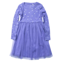 Παιδικό φόρεμα Name it για κορίτσια PurpleGlitter μωβ 
