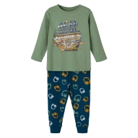Παιδική πιτζάμα Name it για αγόρια Old school λαδί πιτζάμες χειμερινές βαμβακερές ετών