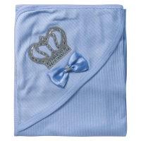 Βρεφική κουβέρτα Online για αγόρια ΒlueprinceTop γαλάζιο 80x80 κουβερτούλες με κορώνα στρασάκια μηνών δώρο Online (3)