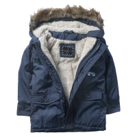 Βρεφικό μπουφάν parka Hashtag για αγόρια winter cool μπλε χειμερινά μπουφάν με γούνα κουκούλα ετών (1)