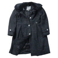 Παιδικό παλτό γούνα Εβίτα για κορίτσια sheepy μαύρο αμπιγέ παλτό κοριτσίστικα ζεστά casual ετών