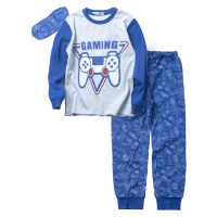Παιδική πιτζάμα Hashatag για αγόρια gaming bro γκρι χειμερινές πιτζάμες αγορίστικες βαμβακερές ετών online (1)