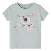 Παιδική μπλούζα Name it για κορίτσια Polaroid μέντα