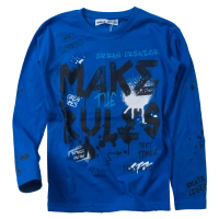 Παιδική μπλούζα Minoti για αγόρια  make the Rlues μπλε 