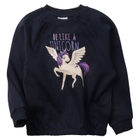 Παιδική μπλούζα Name ti για κορίτσια be like unicorn μπλε  