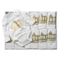 Βρεφικά ζιπουνάκια για μωρά KingQueen12 μήνες άσπρο σετ δώρου για νεογεννητο για φωτογραφήσεις μήνες  (3)