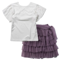 Παιδικό σετ για κορίτσια Gloje άσπρο μοντέρνο σετ με φούστα για βόλτα τούλι ετών online (1)