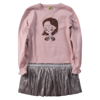 Παιδικό φόρεμα Losan για κορίτσια SweetGirl ροζ casual με μονόκερο  κοριτσίστικο μοντέρνο ετών Online (4)
