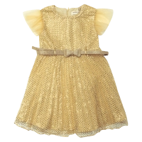 Παιδικό φόρεμα Εβίτα για κορίτσια  Goldo χρυσό κοριτσίστικο φόρεμα για καλό για βόλτα ετών online (1)