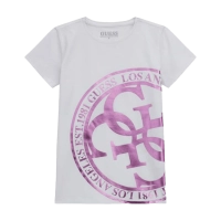 Παιδική μπλούζα Guess για κορίτσια Roman άσπρο
