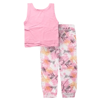 Παιδικό σετ Εβίτα για κορίτσια Fine ροζ καθημερινά κοριτσίστικα με παντελόνι online (1)