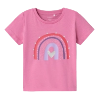 Παιδική μπλούζα Name it για κορίτσια Rainbow ροζ 