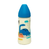 Βρεφικό μπιμπερό Suavinex για αγόρια Dino μπλε 270ml +0m αγορίστικα για μωρά σιλικόνη online