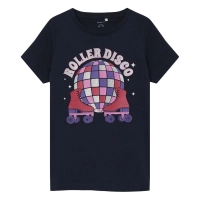 Παιδική μπλούζα Name it για κορίτσια Roller Disco μπλε σχολείο καθημερινό πεταλούδες μακό βαμβακερό ετών online (3)