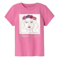 Παιδική μπλούζα Name it για κορίτσια Lady ροζ σχολείο καθημερινό μακό βαμβακερό ετών online (2)