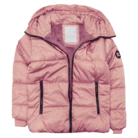 Παιδικό μπουφάν Εβίτα για κορίτσια Bretle ροζ με γούνα χειμωνιάτικα χοντρά ζεστά ετών