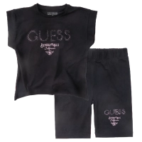 Παιδική μπλούζα Guess για κορίτσια Beverly hills μαύρο crop top ετών online (1) | Παιδικό ποδηλατικό κολάν Guess για κορίτσια BHills μαύρο κοριτσίστικα online (1) 