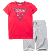 Παιδική μπλούζα Guess για αγόρια Gkof κόκκινο καθημερινές μακό επώνυμες ετών online (1) | Παιδική βερμούδα Guess για αγόρια Animation γκρι καλοκαιρινές επώνυμες καθημερινές μονόχρωμες online (1) 