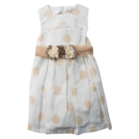 Παιδικό φόρεμα Εβίτα για κορίτσια Elisa άσπρο μοντέρνο εμπριμέ πουά βόλτα καλοκαιρινό ετών casual online (12)
