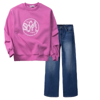 Παιδική μπλούζα ΝΕΚ για κορίτσια social ροζ ζεστό φούτερ για το σχολείο ετών 0nline (4) | Παιδικό παντελόνι Name it για κορίτσια Beeyou μπλε καθημερινά ετών εποχιακά επώνυμα online (1) 