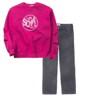 Παιδική μπλούζα ΝΕΚ για κορίτσια sosial φούξια ζεστό φούτερ για το σχολείο ετών 0nline (4) | Παιδικό παντελόνι Name It για αγόρια Slim Jean μαύρο καθημερινό εποχιακό τζιν για αγοράκια ετών online2 