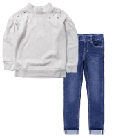 Παιδική μπλούζα Serafino για κορίτσια Royal μπεζ πλεκτή χειμωνιάτικη ζεστή βόλτα ετών online (1) |  