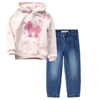 Παιδική μπλούζα ΑΚΟ για κορίτσια PinkHorse ροζ χειμωνιάτικη καθημερινή σχολείο μονόκερος ετών online  (1) | Παιδικό παντελόνι τζιν name it για κορίτσια regular round μπλε jean κοριτσίστικα με λάστιχο online 