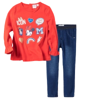 Βρεφική μπλούζα Disney για κορίτσια Icon κόκκινο χειμωνιάτικες επώνυμες καθημερινές μηνών online | Παιδικό παντελονοκολάν Name It για κορίτσια Absolute navy μπλε εποχιακά ετών επώνυμα καθημερινά online (3) 