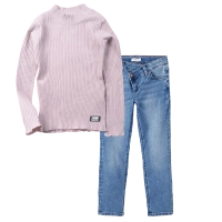 Παιδική μπλούζα Εβίτα για κορίτσια  Style026 ροζ επώνυμες ελληνικές εποχιακές ετών online  (1) | Παιδικό παντελόνι τζιν name it asterisk μπλε jean μοντέρνα ξεβαμμένα φαρδυά καμπάνα μπάγκι 