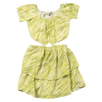 Παιδικό φόρεμα Εβίτα για κορίτσια  Paloma λαχανί 
