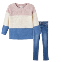 Παιδική μπλούζα name it για κορίτσια tricouerta ροζ πλεκτές μπλούζες ζεστή μοντέρνες μακρυμάνικες ετών online2 | Παιδικό παντελόνι τζιν Name It για αγόρια Generation μπλε εποχιακά ετών επώνυμα online (1) 